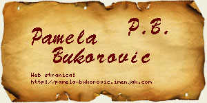 Pamela Bukorović vizit kartica